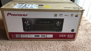 Pioneer VSX832  Unboxing and Setup [upl. by Adiaroz]