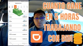 CUANTO GANE EN 5 HORAS TRABAJANDO CON DIDI [upl. by Evangelist]