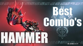 Monster Hunter World MHW  The BEST Hammer Combos Guide [upl. by Llenor684]