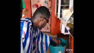 Barber obsessed with spraying water  Funny tiktok meme [upl. by Airahcaz862]