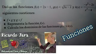 Funciones Composición y Dominio [upl. by Vachell]