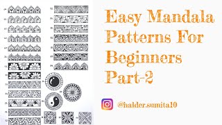 100 Easy Mandala Patterns For Beginners Part2 [upl. by Tansy]