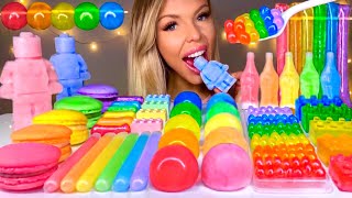 ASMR NIKLNIP WAX BALL POPPING BOBA LEGO MAN WAX BOTTLE CANDY RAINBOW FOOD CANDY MUKBANG 먹방 [upl. by Arnelle113]