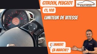 Citroen C1 Peugeot 108 Le limiteur de vitesse [upl. by Yelyk]