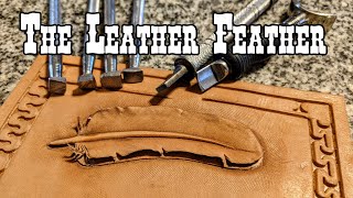 3D leather feather carving A fun tooling demonstration [upl. by Etnuhs48]