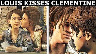 Louis Kisses Clementine  Ending Scene  The Walking Dead Final Season 4 Episode 4 [upl. by Sundin]