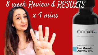 Minimalist Hair Growth Actives Review 8 Weeks Live Result My Honest Opinion on Hair fall amp Growth [upl. by Leamiba405]