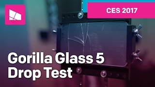 Gorilla Glass 5 Drop Test from CES 2017 [upl. by Romano54]