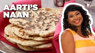 Aarti Sequeiras Homemade Naan  Food Network [upl. by Nath608]