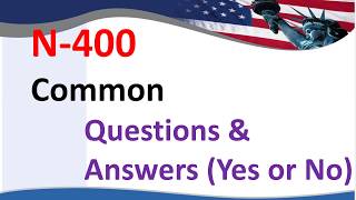 N400 Common Questions amp Answers Yes or No [upl. by Herr]