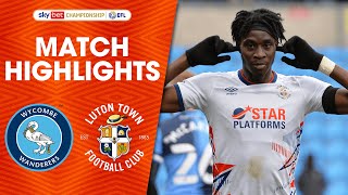 Wycombe Wanderers 13 Luton Town  Championship Highlights [upl. by Kwon]