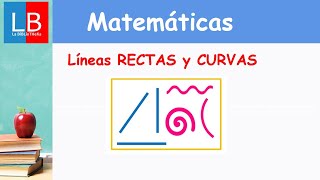 Líneas RECTAS y CURVAS para niños ✔👩‍🏫 PRIMARIA [upl. by Aikam]