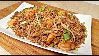 EASY Shrimp Fried Rice  How to Make Chinese Fried Rice  Chinese Take Out Style Fried Rice [upl. by Eahcim]