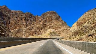 Stunning Virgin River Gorge 4K Scenic Drive  Towering Desert Mountains  I15 Arizona [upl. by Onek]