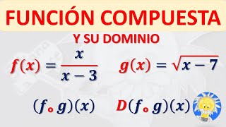 📌 FUNCIÓN COMPUESTA y su DOMINIO  Juliana la Profe [upl. by Uos96]