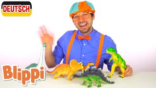 Blippi Deutsch  Lerne die Dinosauriernamen  Abenteuer und Videos für Kinder [upl. by Patty278]