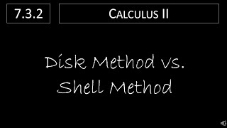 Calculus II  732 Disk Method vs Shell Method [upl. by Htebaras]