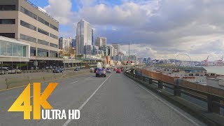 4K Seattle Streets  Car Driving Relax Video  Washington State USA [upl. by Adnilra]