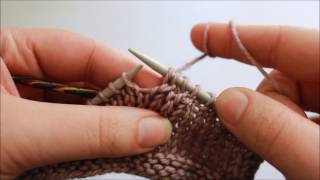 RT Right Twist Knitting Stitch Tutorial [upl. by Aciretal]