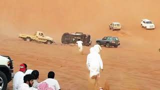 Nissan Safari And Toyota punki Accident in Desert Safari Dubai [upl. by Osrick249]