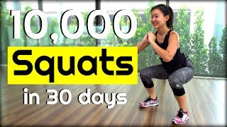 10000 SQUAT Challenge in 30 Days  Joanna Soh [upl. by Eladnwahs]