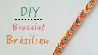 DIY Comment faire un bracelet brésilien motif  Chevrons [upl. by Truelove]