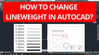 How To Change Lineweight in AutoCAD 2020 [upl. by Santa]