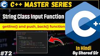 72 String Class Input Function in C Part1  getline amp puchback function in C with Example [upl. by Nnyl]