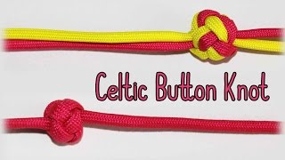 How to Tie the Celtic Button Knot Single amp 2 Strands [upl. by Zhang868]