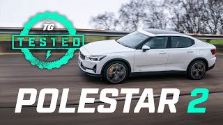 Polestar 2 Review Tesla Model 3 rival 060 range charging top speed 14 mile  Top Gear [upl. by Ettesyl]