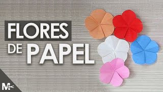 ► Como hacer FLORES PEQUEÑAS DE PAPEL en 5 MINUTOS 🌺 [upl. by Marzi]