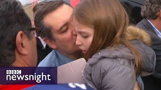 Ted Cruz kisses his daughter it doesnt go well  BBC Newsnight [upl. by Elvin]