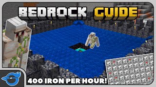 IRON FARM w Villager Trading  Bedrock Guide 022  Survival Tutorial Lets Play [upl. by Neelyad]