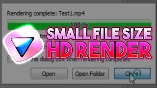 How To Render HD Small File Size in Sony Vegas Pro [upl. by Zosema]