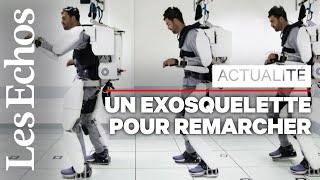 Un exosquelette permet à un patient tétraplégique de marcher [upl. by Rahsab]