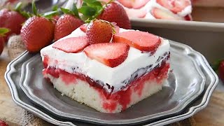 How To Make Strawberry Poke Cake [upl. by Richardo]