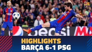 FC BARCELONA 61 PSG  Match highlights [upl. by Tilla]