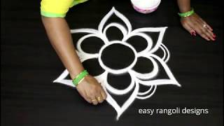 Beautiful free hand special kolam arts  easy rangoli designs  new muggulu patterns [upl. by Hildebrandt273]