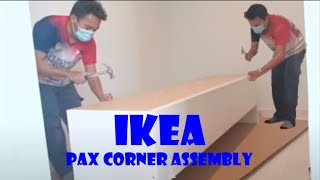 IKEA Pax Corner Wardrobe Assembly [upl. by Htebasil]