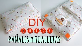 DIY Bolsa para pañales y toallitas de bebe Pinafili Films [upl. by Issej]