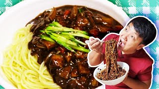 How to Cook The BEST KOREAN Jajangmyeon Noodles in Black Bean Sauce [upl. by Htehpaj]