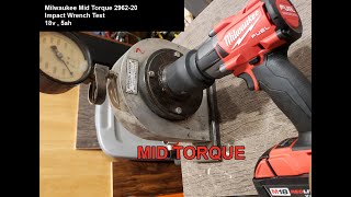 Milwaukee M18 2962 Mid Torque Impact Wrench Test [upl. by Arval]