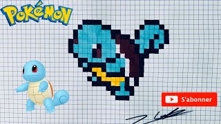 TUTO DESSIN PIXEL ART CARAPUCE POKEMON  HOW TO DRAW SQUIRTLE PIXEL ART 4 pixelartpokemon [upl. by Joachim]