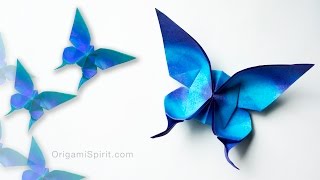 How to Fold an Origami Butterfly  Mariposa UPDATED VERSION Actualizada [upl. by Alyos]