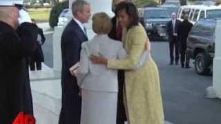 Raw Video Obama Arrives at the White House [upl. by Oivalf]