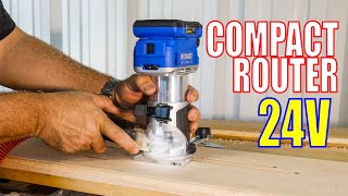 KOBALT 24V Brushless Compact Trim Router Review [upl. by Joice706]