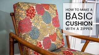 How to Make a Basic Cushion  1 Piece Box Cushion  30 Minute Cushion [upl. by Barton]