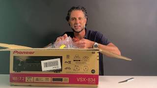 Pioneer VSX834 Unboxing [upl. by Soelch]