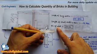 How to Calculate Quantity of Bricks in Building [upl. by Reklaw371]