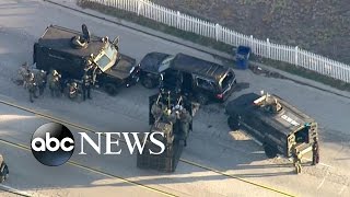 San Bernardino Shooting Suspects Violent Standoff with Police [upl. by Oicnevuj989]